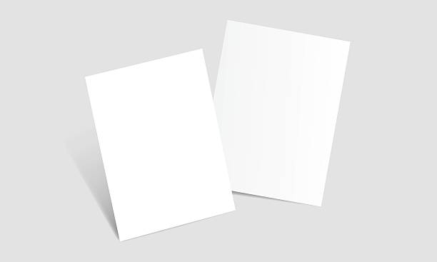 istock Blank white paper vector. Paper sheet mockup template with shadow. Brochure, flyer, poster design 2217598437