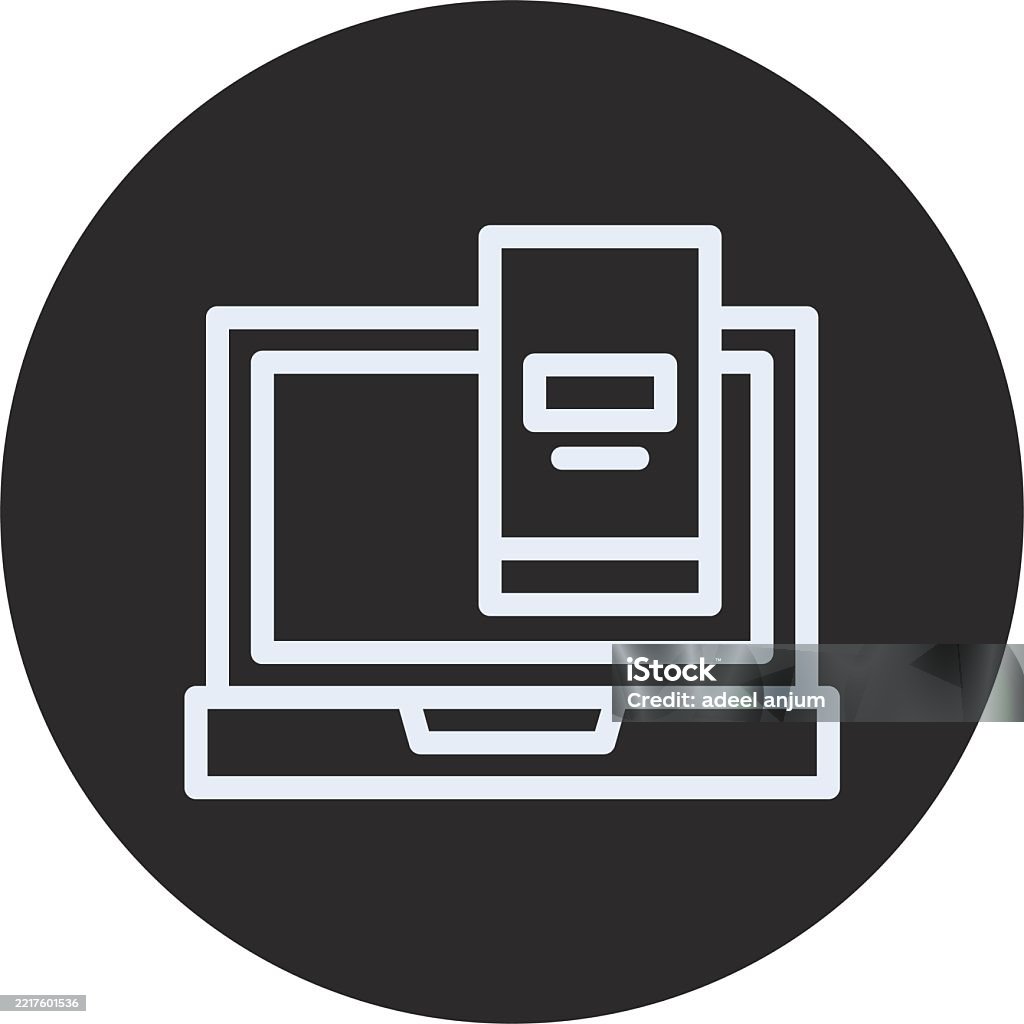 Twofactor Authentication Inverted Circle Black Stock Illustration ...