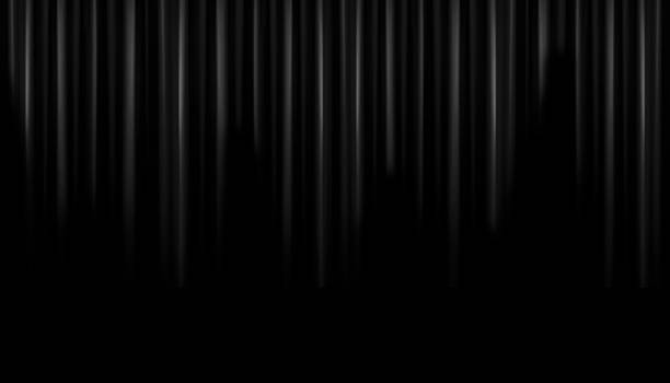 istock Vertical lines of Blurred curtain or fabric black wave. Luxury abstract background in isolated and copy space. 2217601835