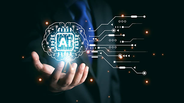 istock Businessman interact with AI artificial intelligence brain processor in concept of AI artificial intelligence engineering, big data and AI machine learning to use generative AI for business support. 2217608151