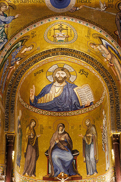 istock Byzantine Mosaic in a Cathedral in Italy 2217610319