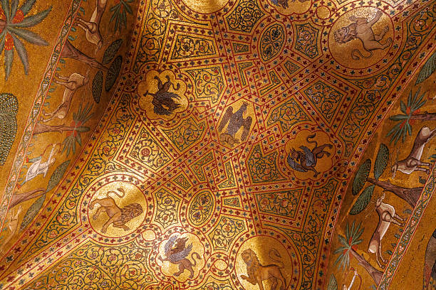istock Intricate Mosaic Ceiling in Italy 2217610383