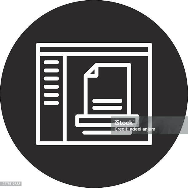 Inverted Document Document Inverted Circle Black Stock Illustration - Download Image Now ...