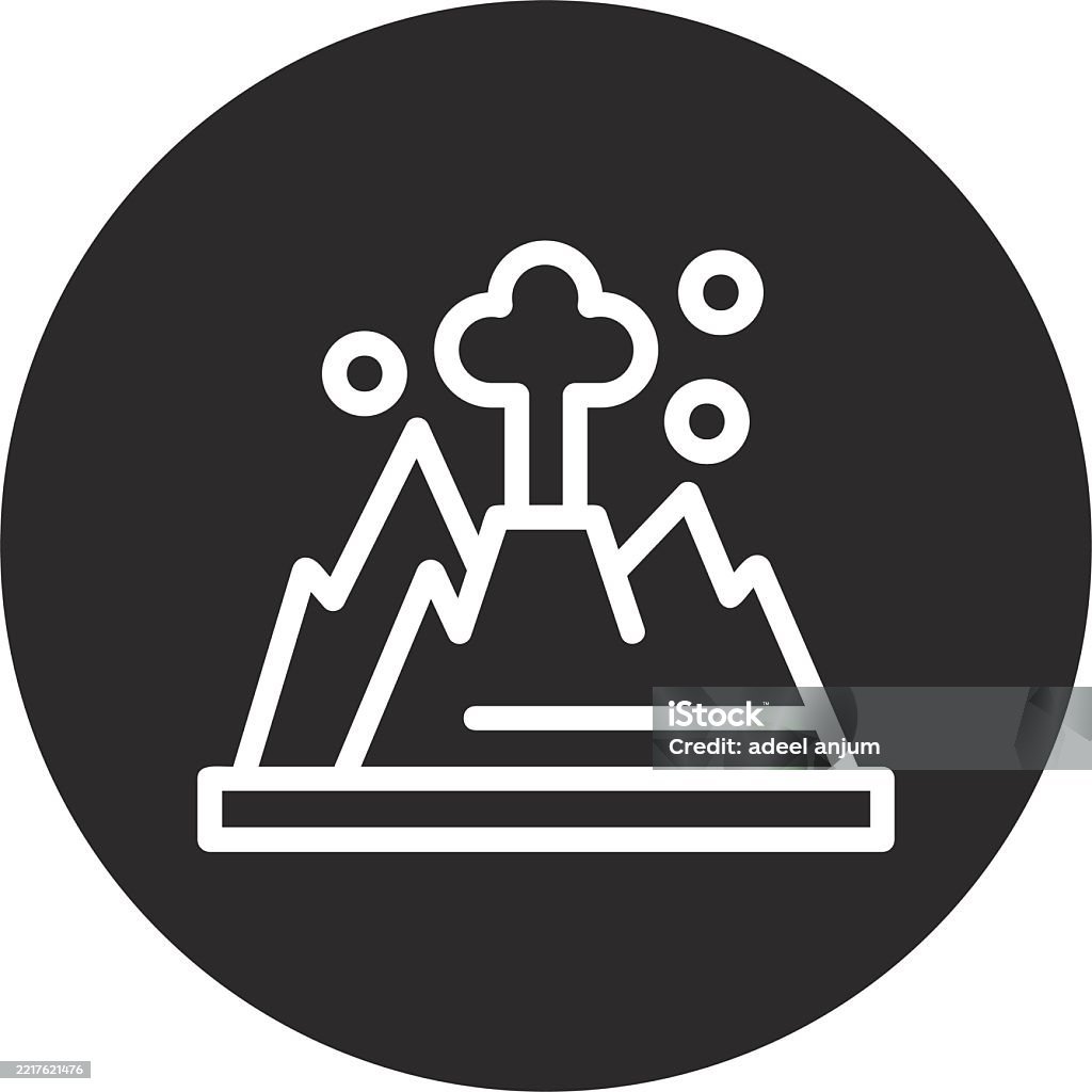 Inverted Volcano Volcano Inverted Circle Black Stock Illustration - Download Image Now ...