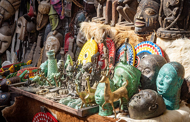 African Souvenirs at Medina District in Marrakesh, Morocco