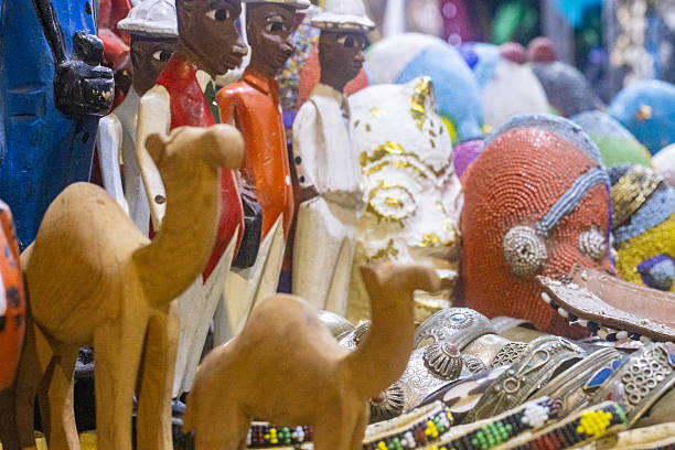 African Souvenirs at Medina District in Marrakesh, Morocco