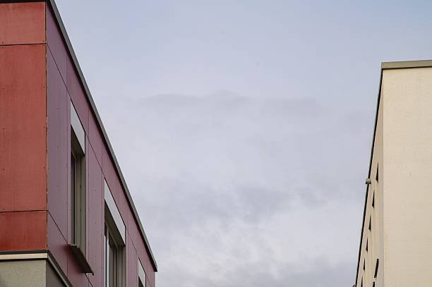 istock Modern architecture showing colorful facades and cloudy sky 2217644050