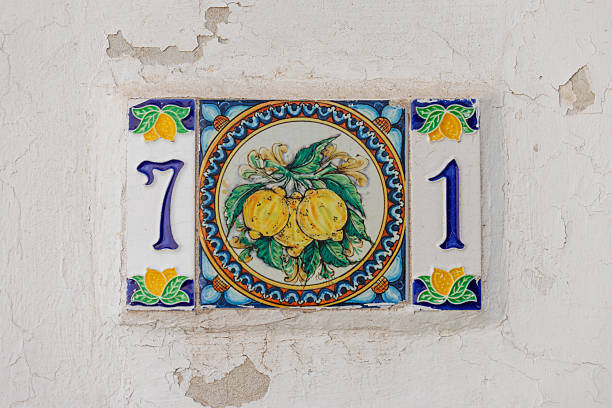 istock House address, number 71 on the Stromboli Island 2217646373