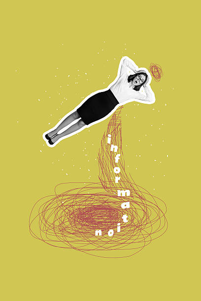 istock Sketch vertical photo pop collage of astonished girl guy fall scribble information vertex scribble fake news propaganda hoax 2217651890