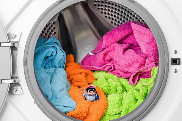 istock liquid capsule for washing colored laundry in a washing machine 2217655087