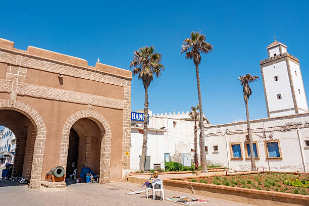 The Mosque Ben Youssef in Essaouira, Marrakesh-Safi, Morocco, was built in 1773–1774 AD (1187 AH) during the reign of Sultan Mohammed ben Abdallah. Named after the Saadian ruler Sultan Ali Ben Youssef, it showcases classic Moroccan-Andalusian architecture with carved wood, stucco, and intricate tilework.