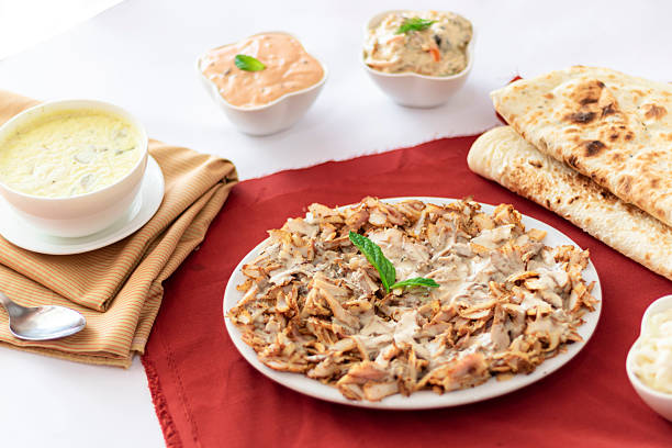 istock Shawarma Plate with Tahini and Full Garnish 2217664253