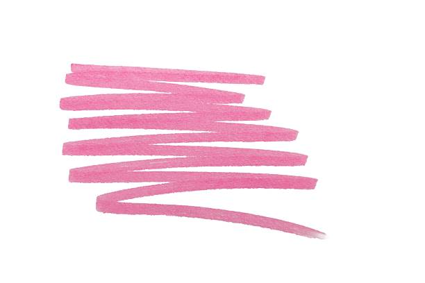 istock Pink illustration with vibrant wavy marker strokes on a clean white background, showing artistic expression and vibrant color contrast for creative projects. 2217676015