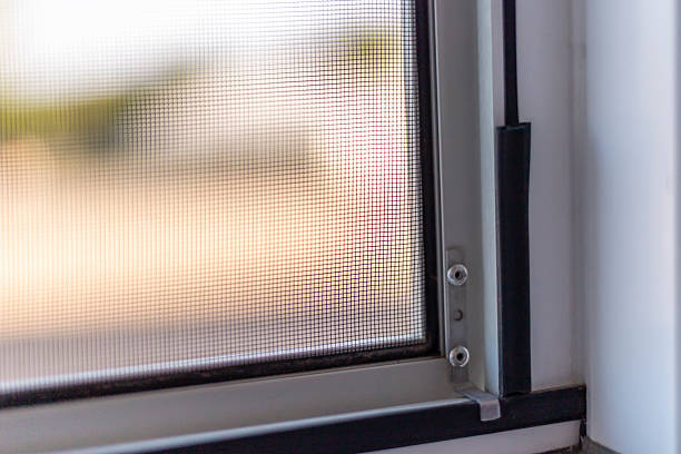 istock Sunlight streams through a fine mesh window screen, creating a warm and inviting indoor ambiance. The screen's details offer protection from flies while allowing light to filter in 2217676718