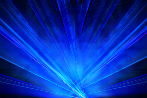 A vibrant blue background with a bright blue light shining in the center. The light is so bright that it almost seems to be glowing. The blue light is the main focus of the image