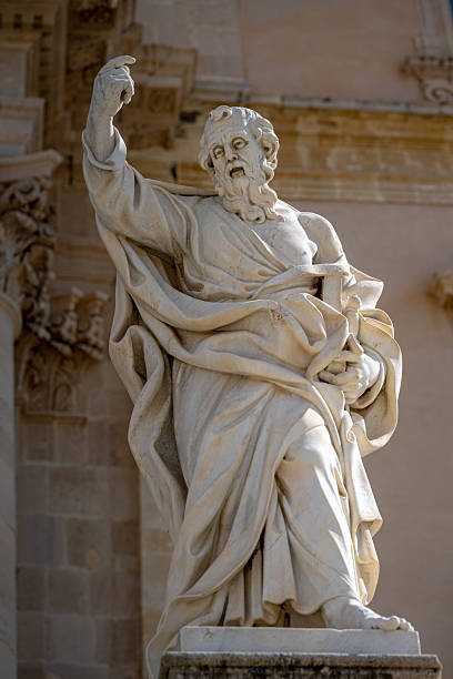 istock Sculpture of a saint, Sicily, Italy 2217684065