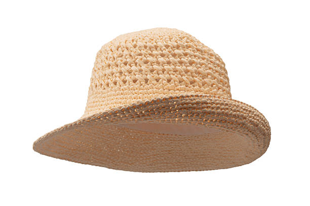 istock Straw summer hat with isolated on white background. 2217684470