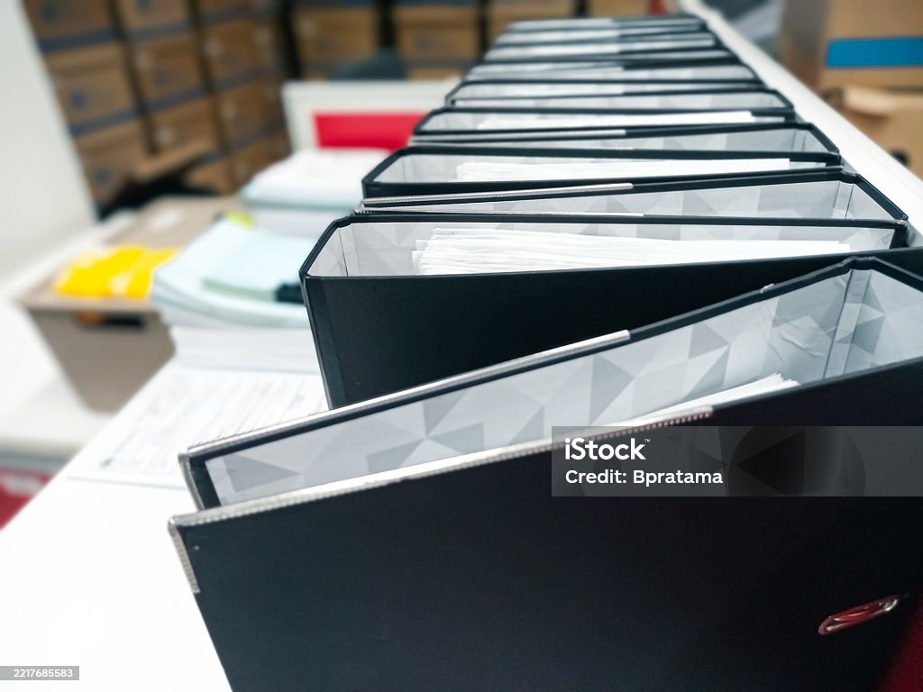 File Folder Row File Map Row Stock Photo - Download Image Now - Business, Color Image ...
