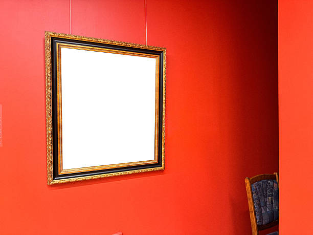 A picture frame with a white background and Chinese style pattern decorations on the edges.
