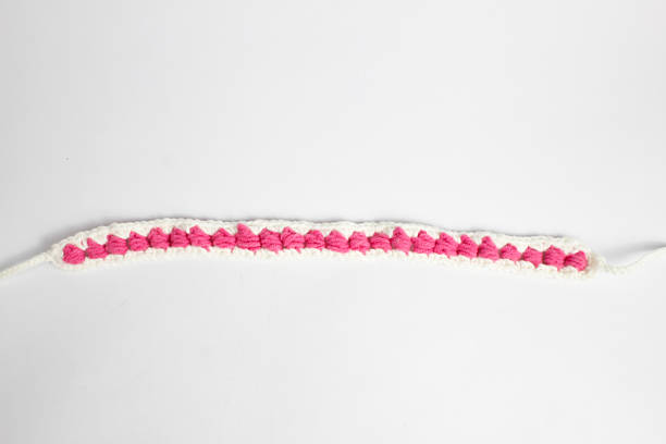 headband accessory made of wool yarn isolated on white background