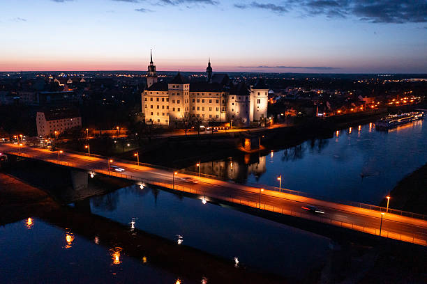 The city of Carcassonne at night in November 2025