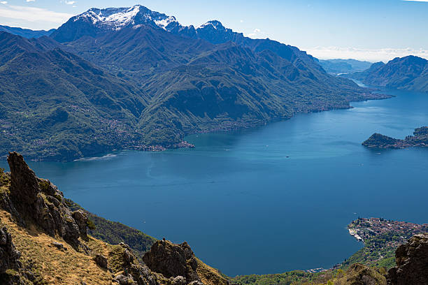 istock Vista sul Lago di Como dal monte Grona. 2217700499