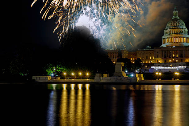 istock Fireworks illuminate the night sky over US Capitol during celebration in Washington D.C 2217702377