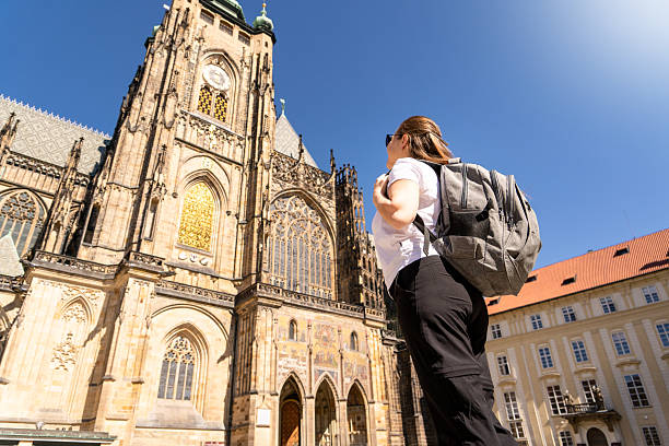 istock Tourist touring Prague in summer 2217704739