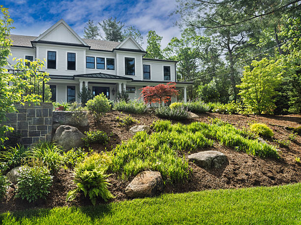 istock Suburban home with sloping front garden 2217712644
