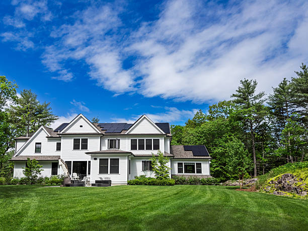 istock Suburban home with rooftop solar panels 2217712662