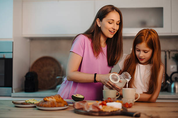 istock Mother with her daughter preparing breakfast at kitchen 2217714973
