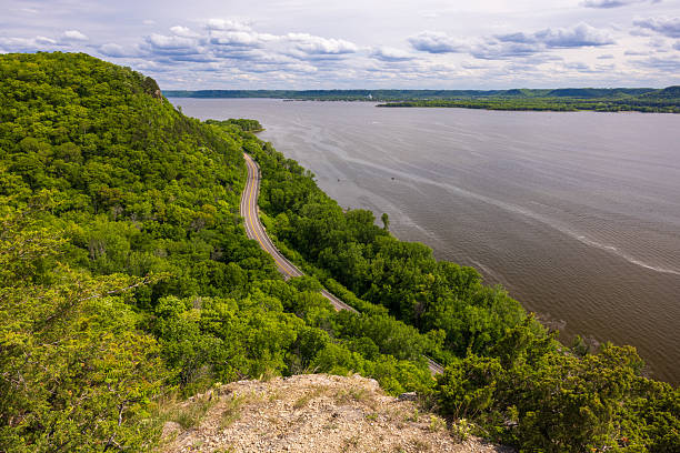 istock Mississippi River Scenic Overlook View In Spring 2217719642