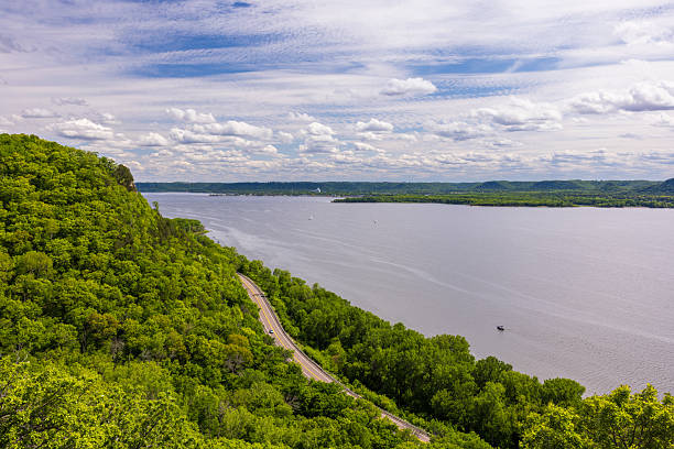 istock Mississippi River Scenic Overlook View In Spring 2217719664
