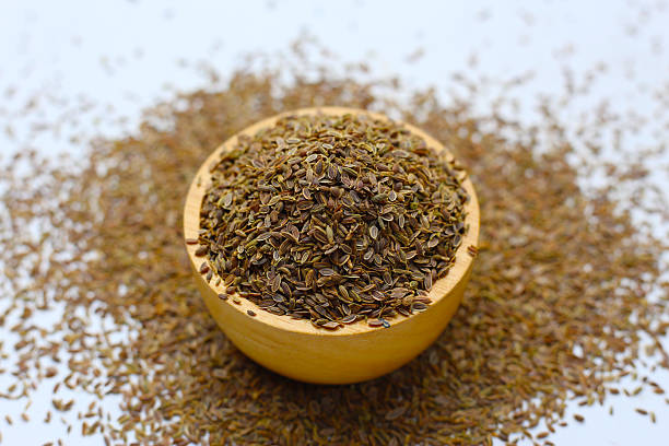 istock Dry organic dill seeds, herbal plant 2217721387
