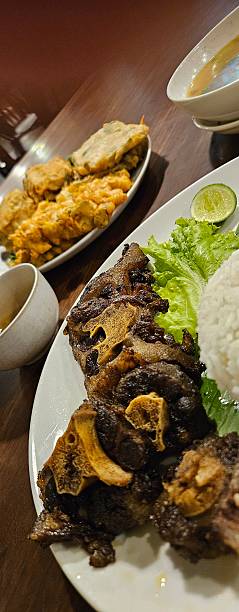 istock grilled oxtail soup with rice and vegetable 2217729535