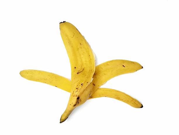 istock Banana peel isolated on white background 2217733471