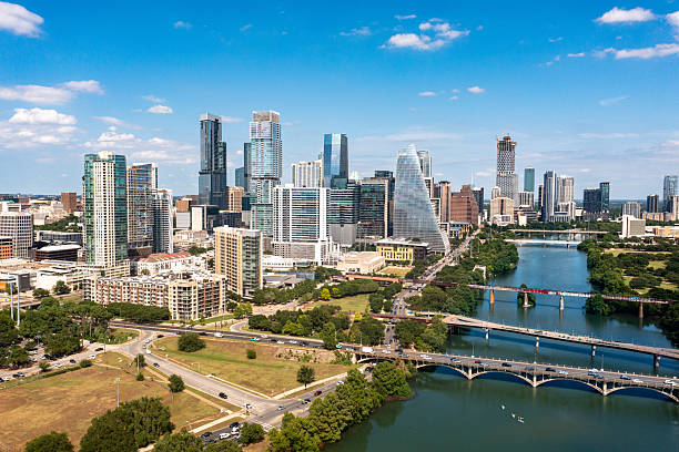 istock Austin Texas Skyline Aerial Drone Image over Colorado River 2217733513