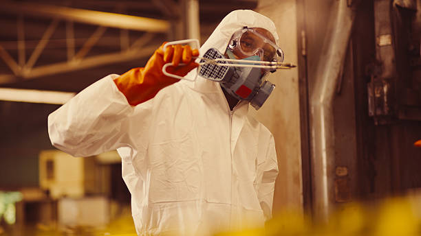 istock Ecologist collecting hazardous samples in contaminated area 2217741225