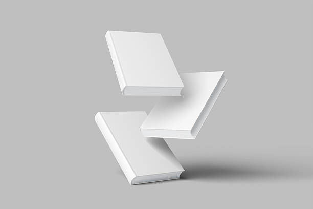 white hardcover book with a blank cover placed on a light gray surface. Simple and clean design, ideal for book cover mockups, publishing, and creative projects.