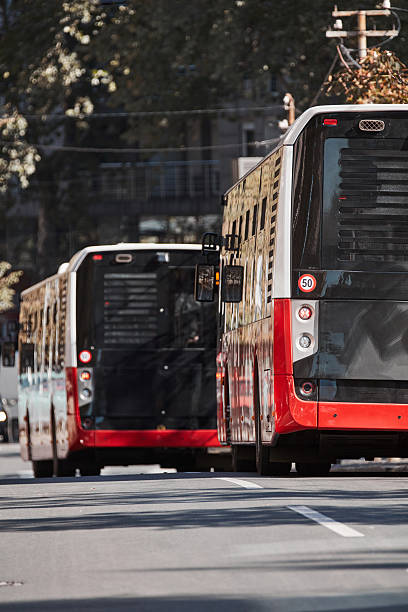 istock Bus for public transportation on city streets. 2217751681