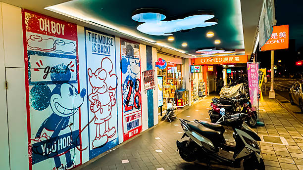 taiwan, Taipei - July 27, 2024: 7 Eleven Mickey Mouse Store Front