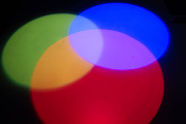 istock Primary colors of light overlapping in darkness 2217753725