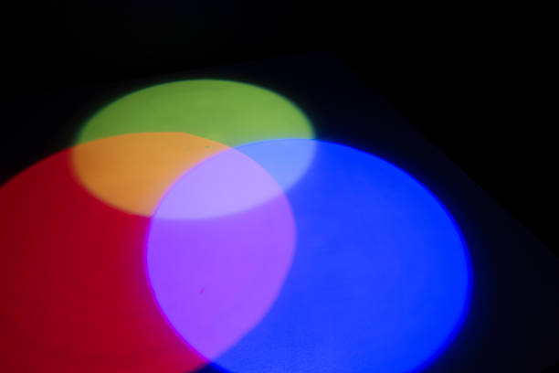 istock Primary colors of light overlapping in darkness 2217753753