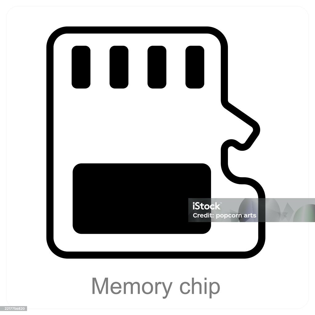 Memory Chip Stock Illustration - Download Image Now - Computer Chip ...