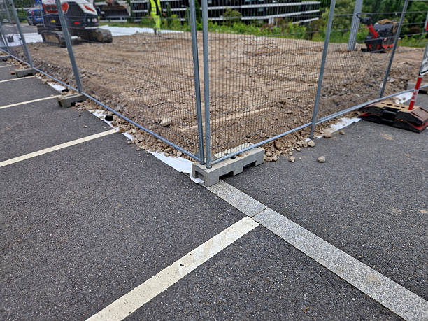istock protection of the cobbled road or sidewalks from damage by working machines or heavy construction traffic, which must temporarily use this corridor on the road is a layer of gravel and steel plates 2217764155