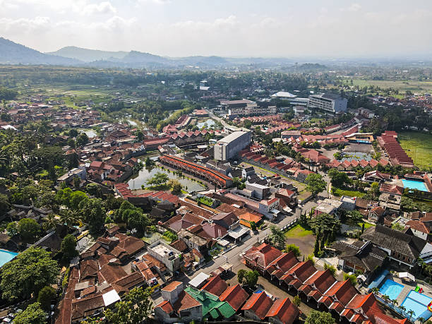 istock Aerial view of famous tourist area, Cipanas, in Garut Regency, West Java, Indonesia. 2217771380