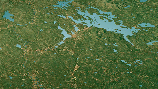 istock Belknap County NH Satellite Landscape View 3D Render True Color 2217778373