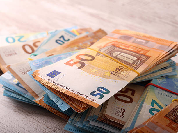 istock Bundles of euro banknotes 2217788267