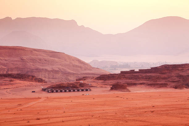 istock Wadi Rum Desert, Jordan mountains dawn landscape 2217796136