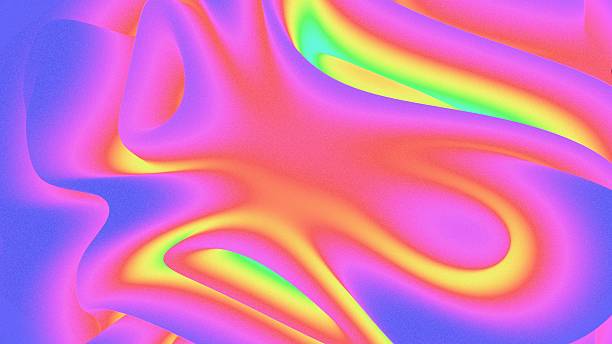 istock Vibrant Abstract Waves in Gradient Neon Colors 2217796499